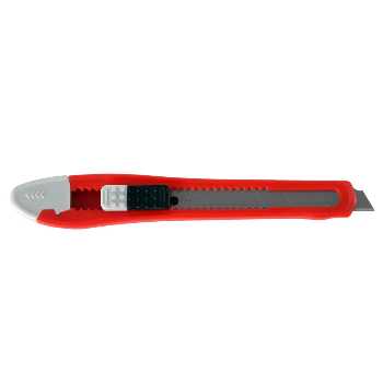 Нож ЗУБР "СТАНДАРТ" с сегментированным лезвием, корпус из AБС пластика, сдвижной фиксатор, сталь У8А, 9мм Image