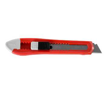 Нож ЗУБР "СТАНДАРТ" с сегментированным лезвием, корпус из AБС пластика, сдвижной фиксатор, сталь У8А, 18мм Image